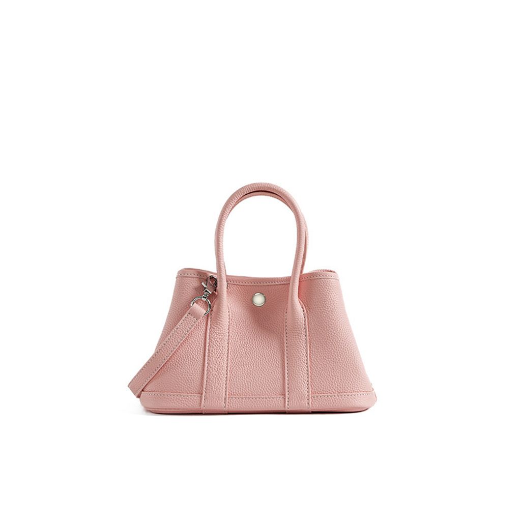 Premium Togo Leather Structured Tote Bag in 3Q Pink – 25 cm (Small Size)