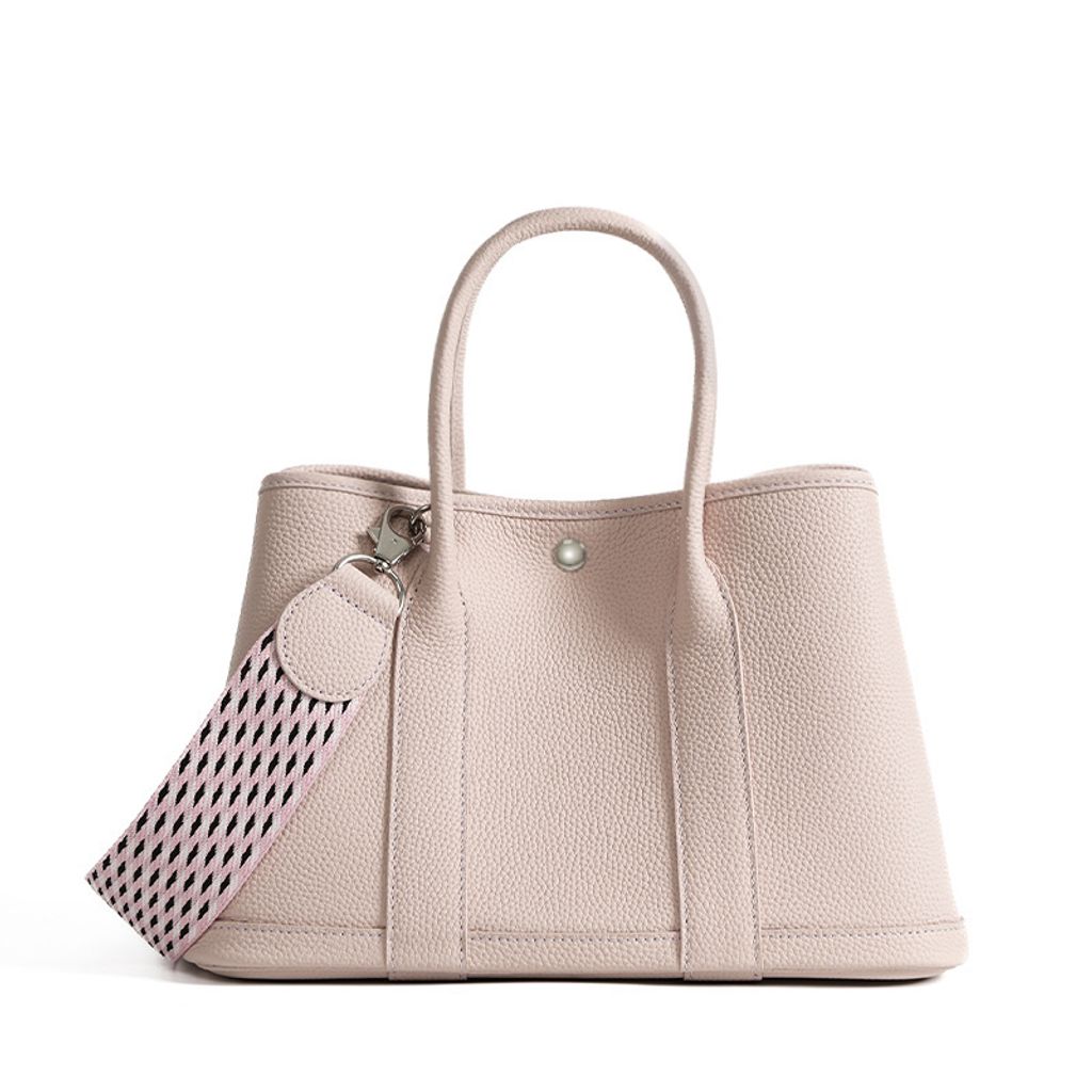 Premium Togo Leather Structured Tote Bag in Dreamy Purple – 36 cm (Large Size)