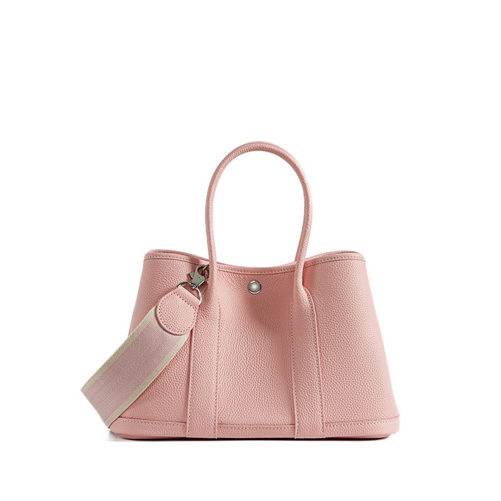 Premium Togo Leather Structured Tote Bag in 3Q Pink – 30 cm (Medium Size)