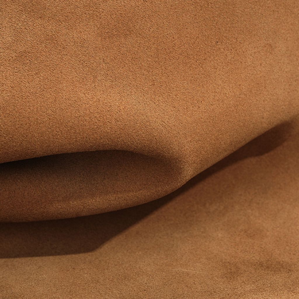 Refined Suede Leather Bucket Tote Bag – Suede Texture Detail