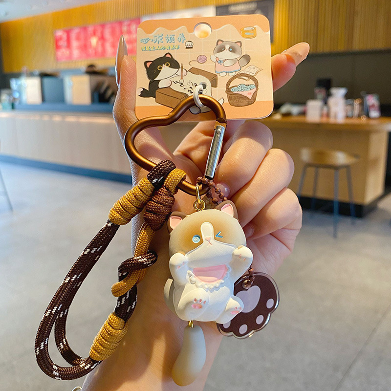 Ragdoll cat keychain charm