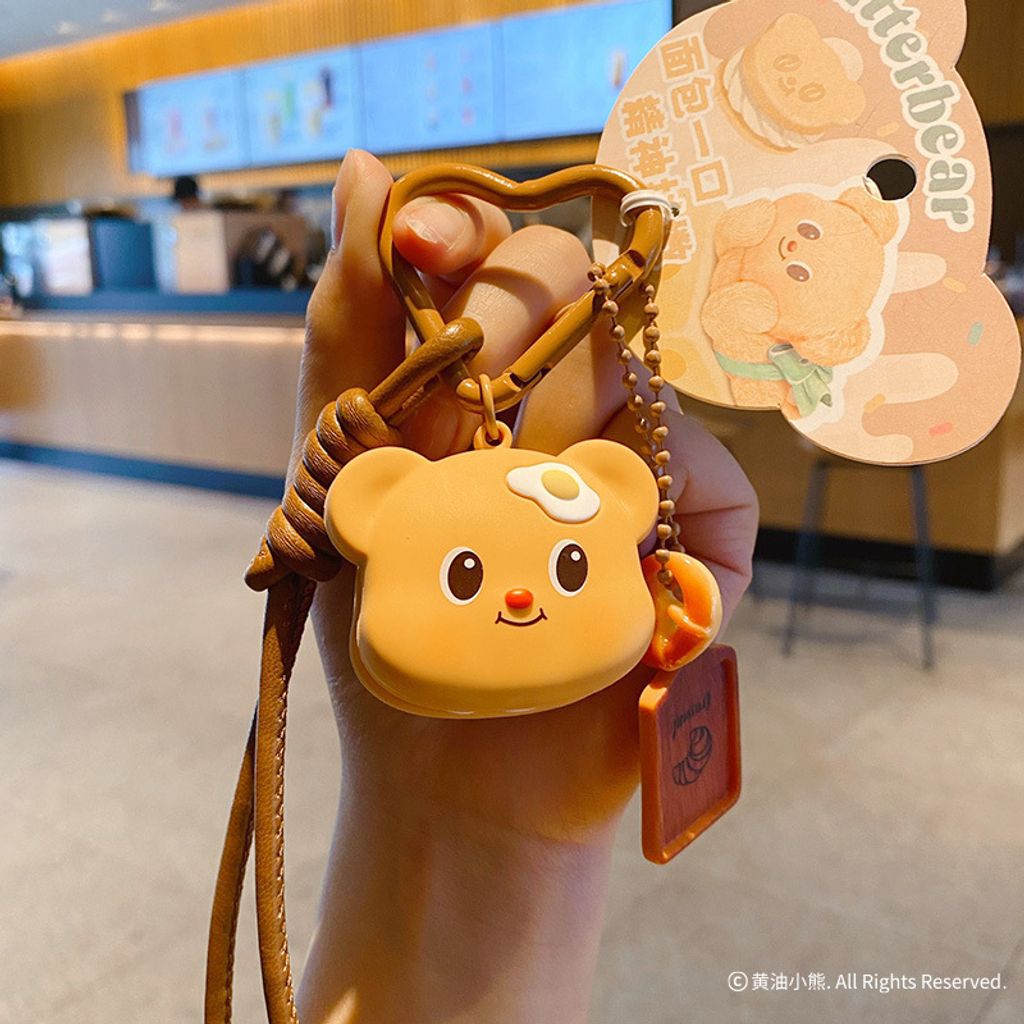 Butterbear foodie keychain charm cookie sandwich variant
