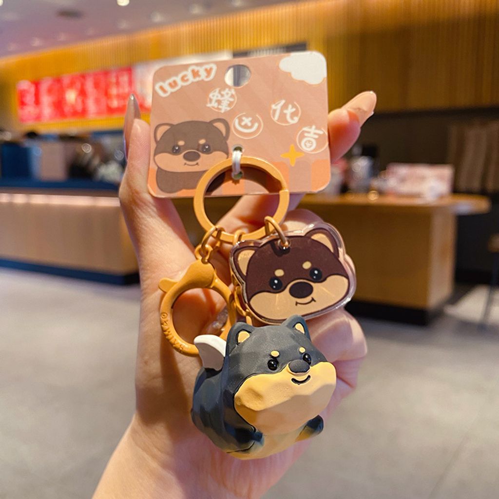 Cute pet paradise flying keychain charm flying bee dog variant