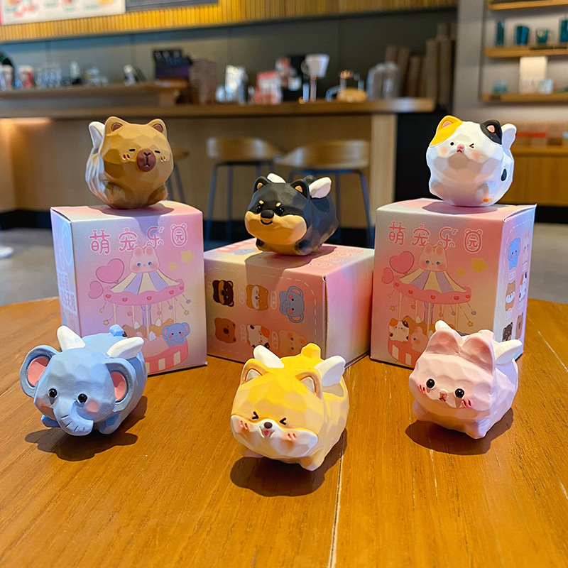 Cute pet paradise mini flying figurines featuring all six designs