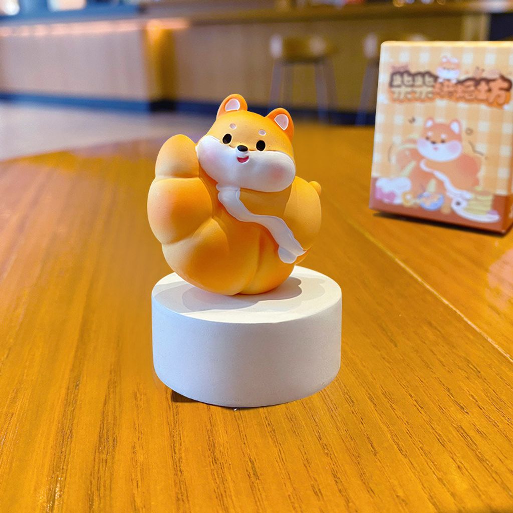Shiba Inu bakery mini figurine croissant Shiba Inu variant