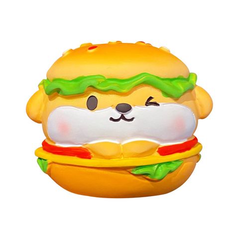 Burger Shiba Inu mini figurine on white background