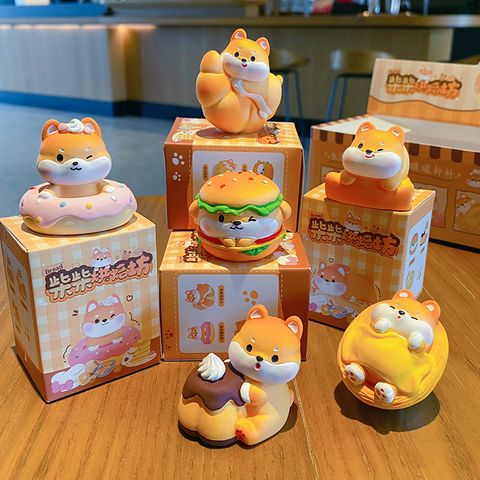 Shiba Inu bakery mini figurines showing all six designs