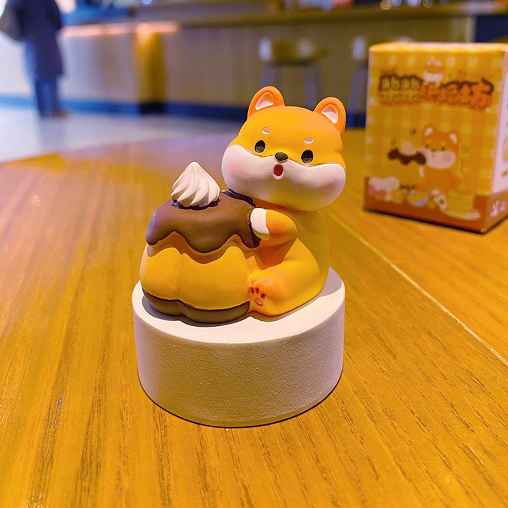 Shiba Inu bakery mini figurine pudding Shiba Inu variant