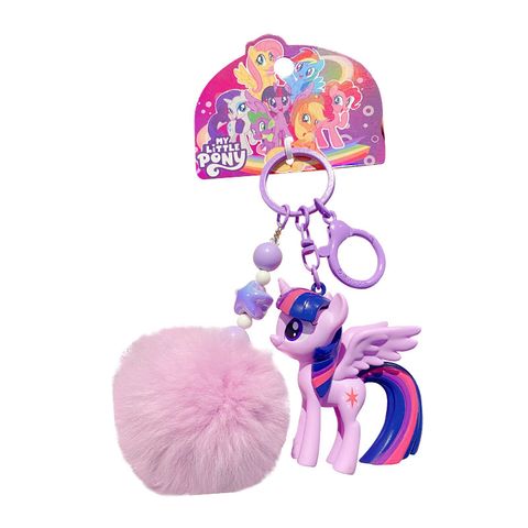 Twilight Sparkle keychain charm on white background