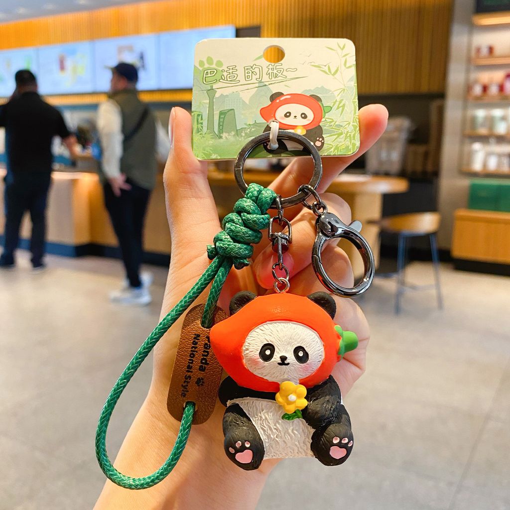 Spicy girl panda keychain charm