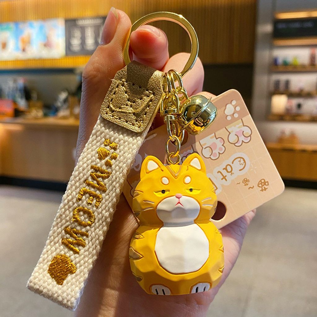 Bengal cat keychain charm