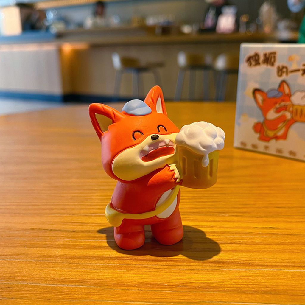 Raising a toast mini figurine