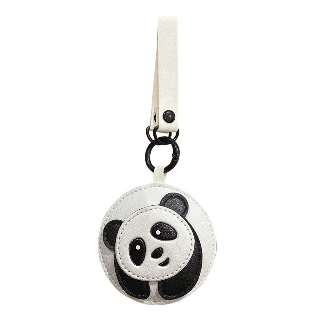 Panda keychain charm on white background