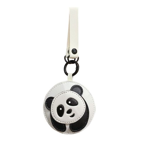 Panda keychain charm on white background