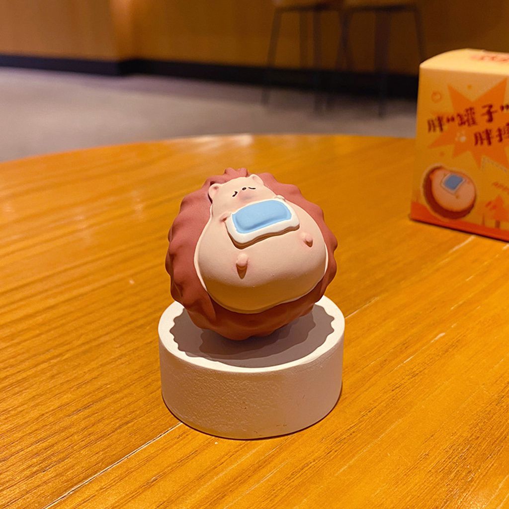 Sleeping hedgehog mini figurine