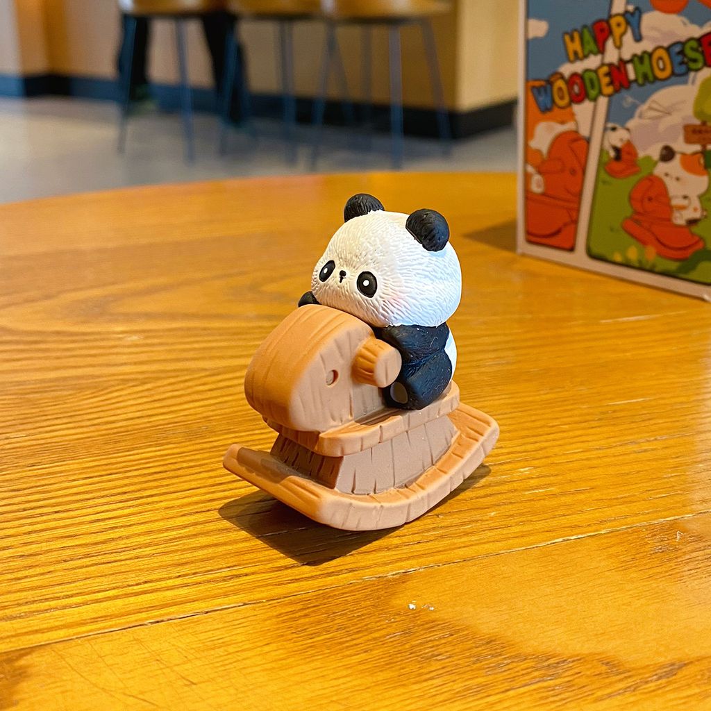 Panda cub mini figurine