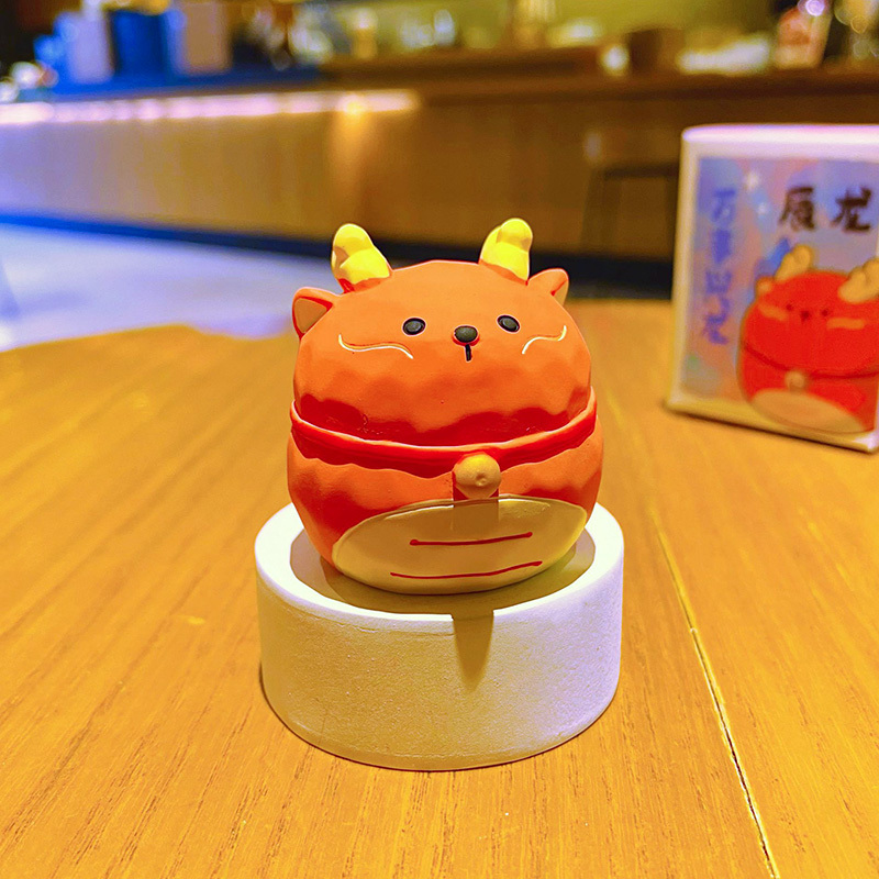 Dragon of the cute round Chinese Zodiac mini figurine