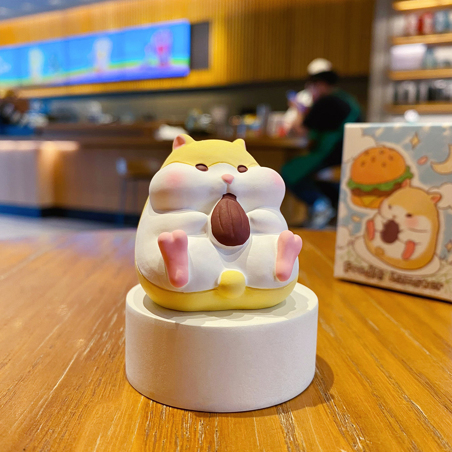 Sunflower seed hamster mini figurine