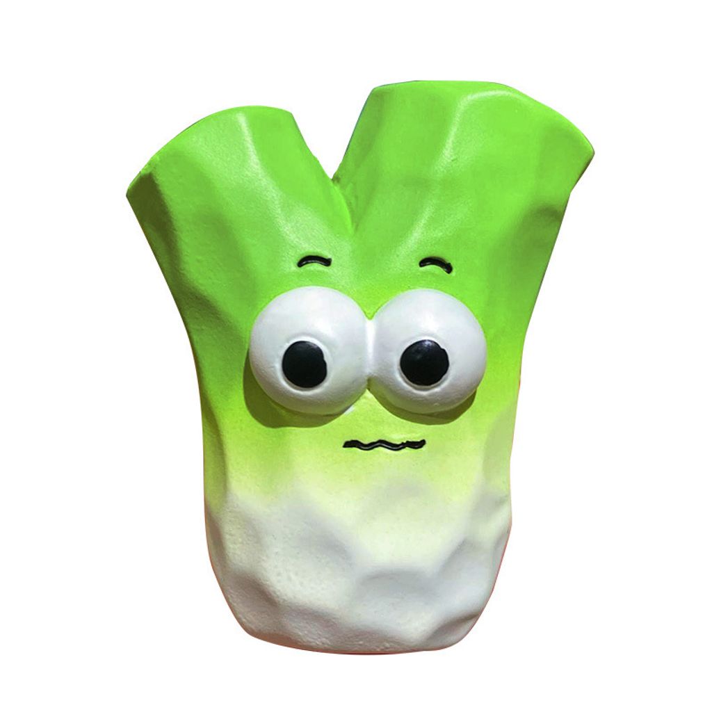 Scallion mini figurine on white background