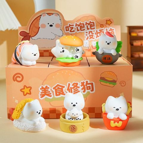 Westie puppy foodie mini figurines featuring all six designs
