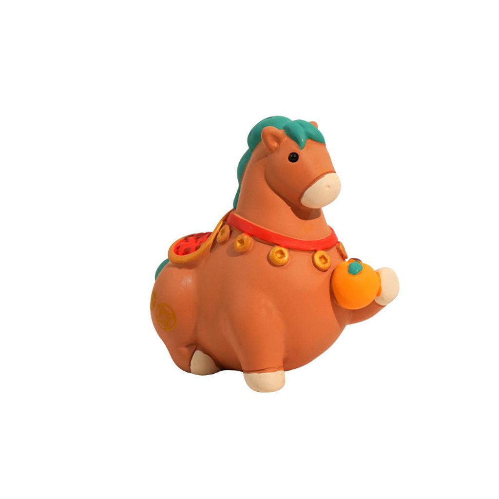 Tang-style cute instant success pony mini figurine on white background