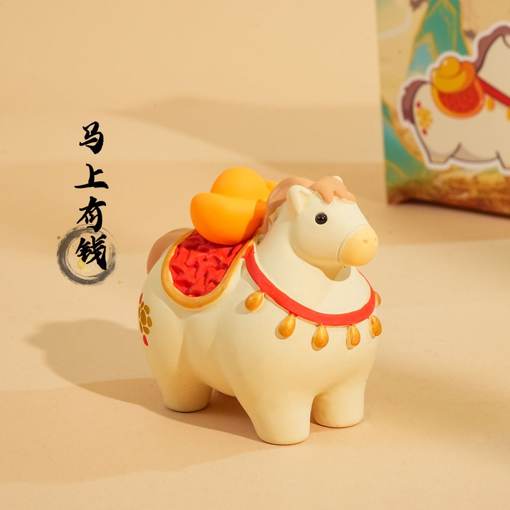Tang-style cute instant wealth pony mini figurine
