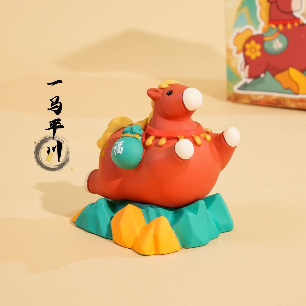 Tang-style cute smooth-sailing pony mini figurine