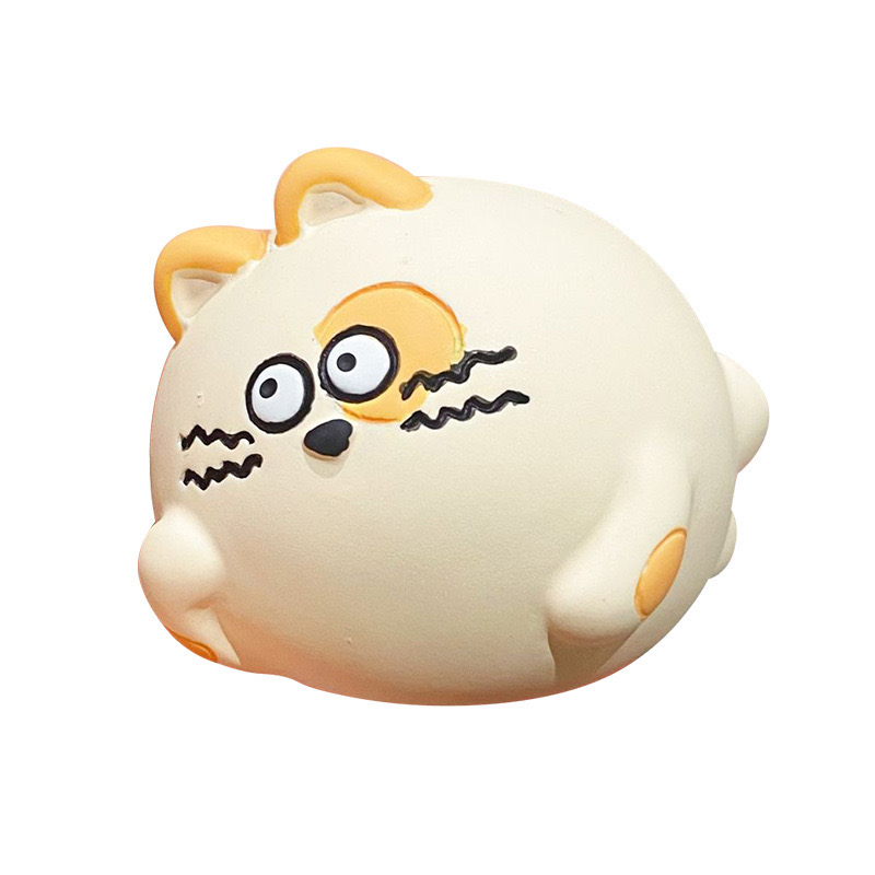 Jiaoquan donut cat mini figurine on white background