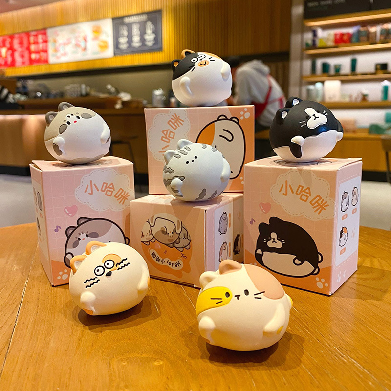 Xiaohami cat mini figurines featuring all six designs