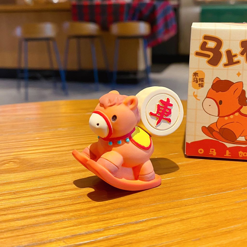 Instant new ride wish-granting rocking horse mini figurine