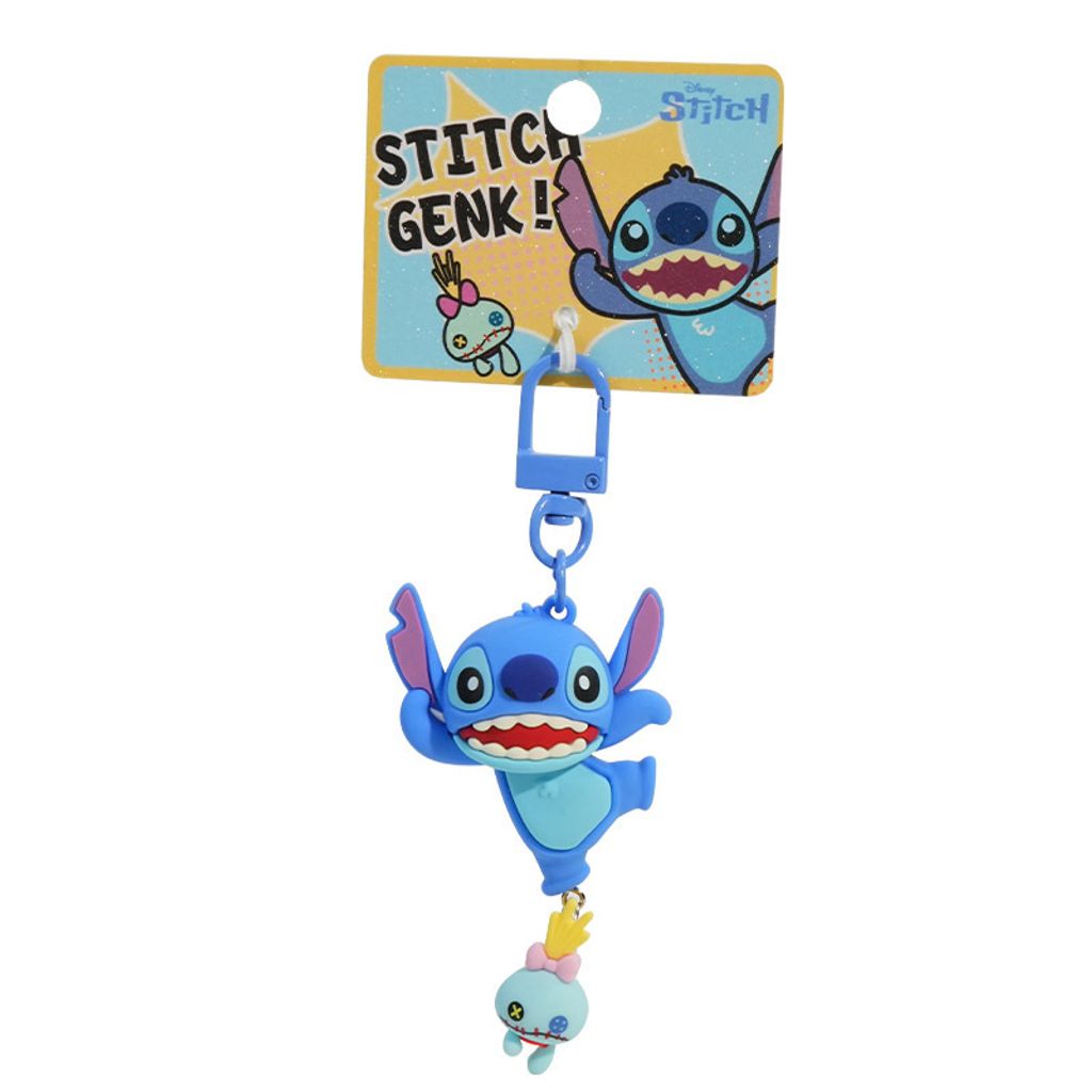 Dancing Stitch keychain charm from the Stitch Playful Pals series on a white background