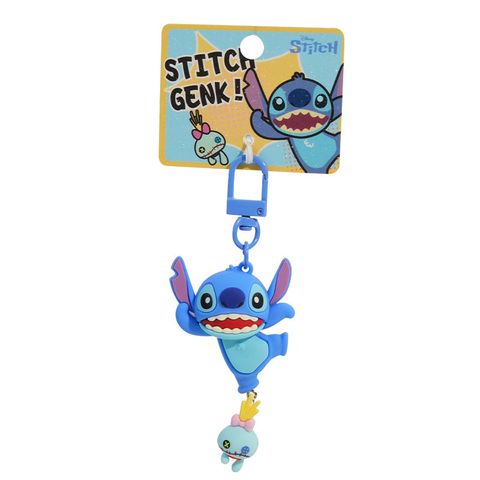 Dancing Stitch keychain charm from the Stitch Playful Pals series on a white background