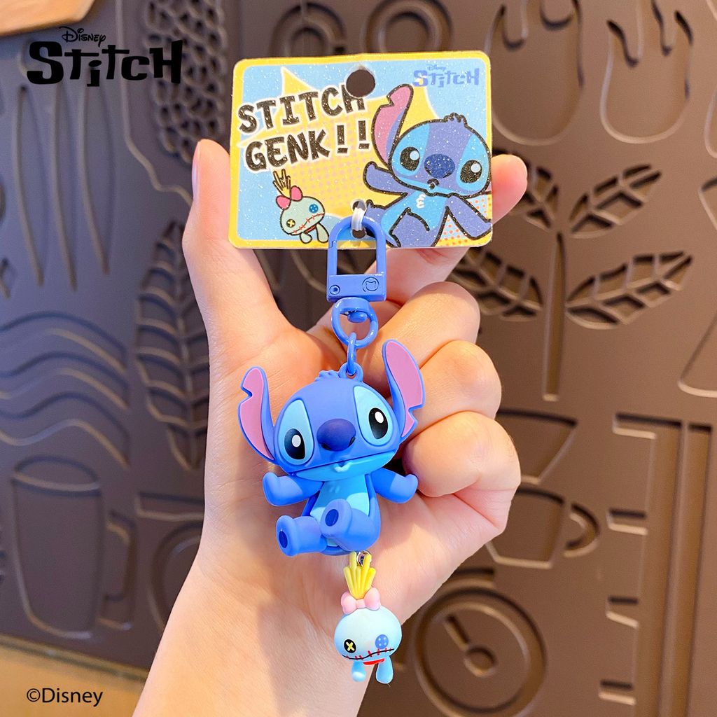 Jumping Stitch keychain charm from the Stitch Playful Pals series