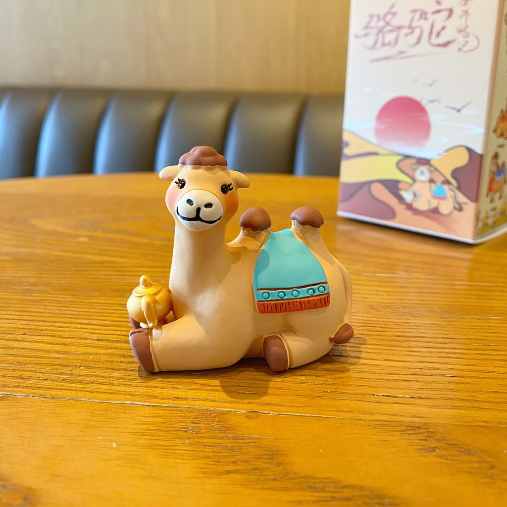 Magic lamp camel desert journey mini figurine