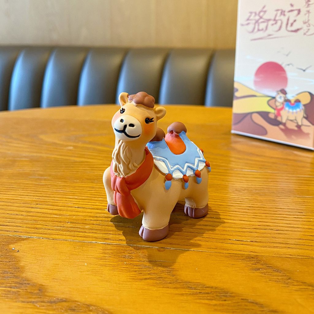Camel with scarf desert journey mini figurine