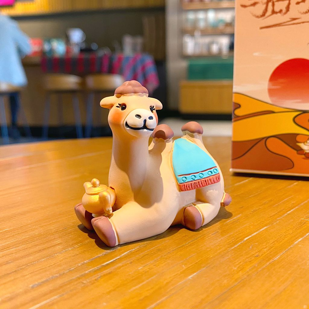 Magic lamp camel desert journey mini figurine