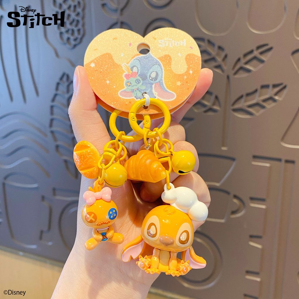 Stitch and Scrump bakery keychain charms with cute bakery-themed details