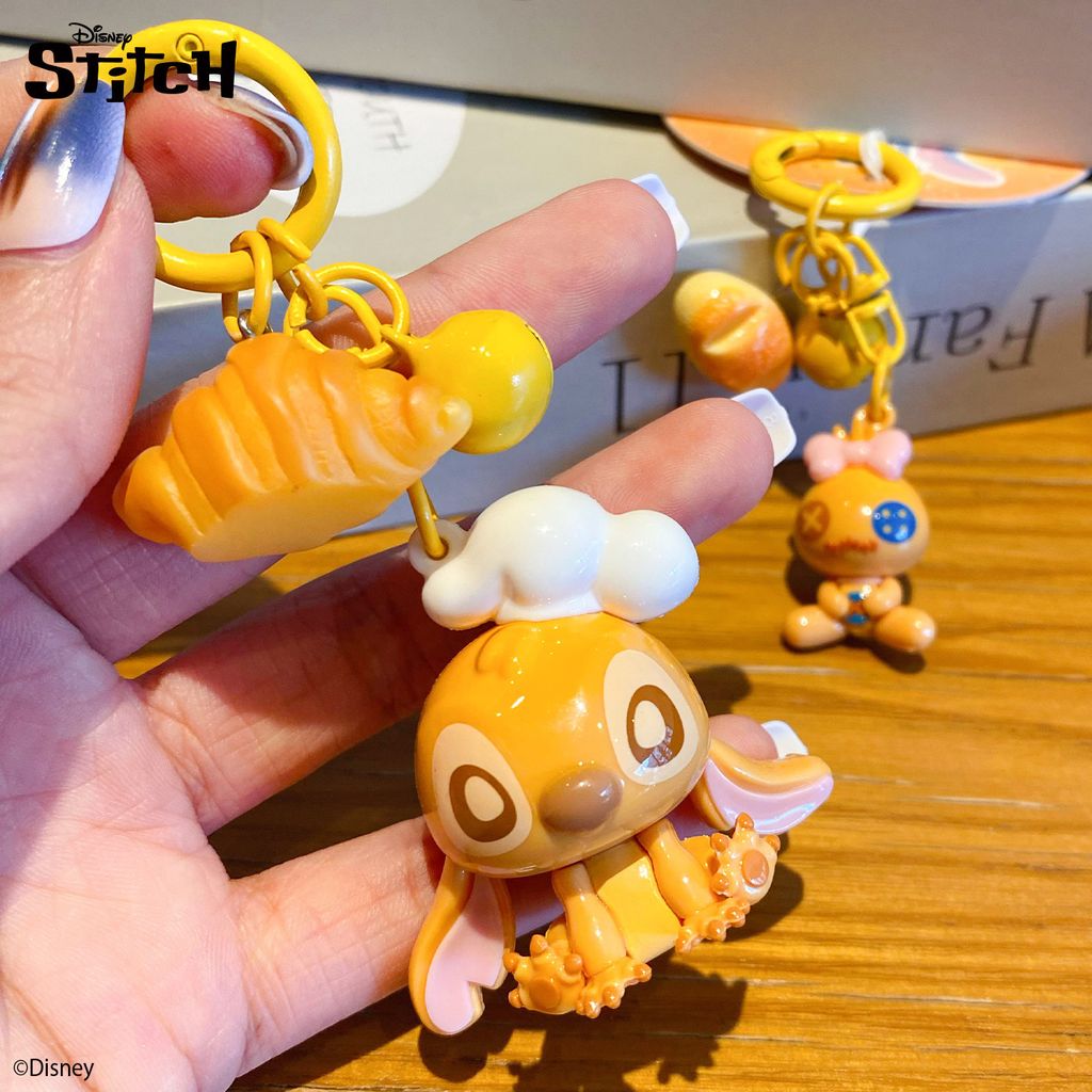 Stitch bakery keychain charm with cute bakery-themed details