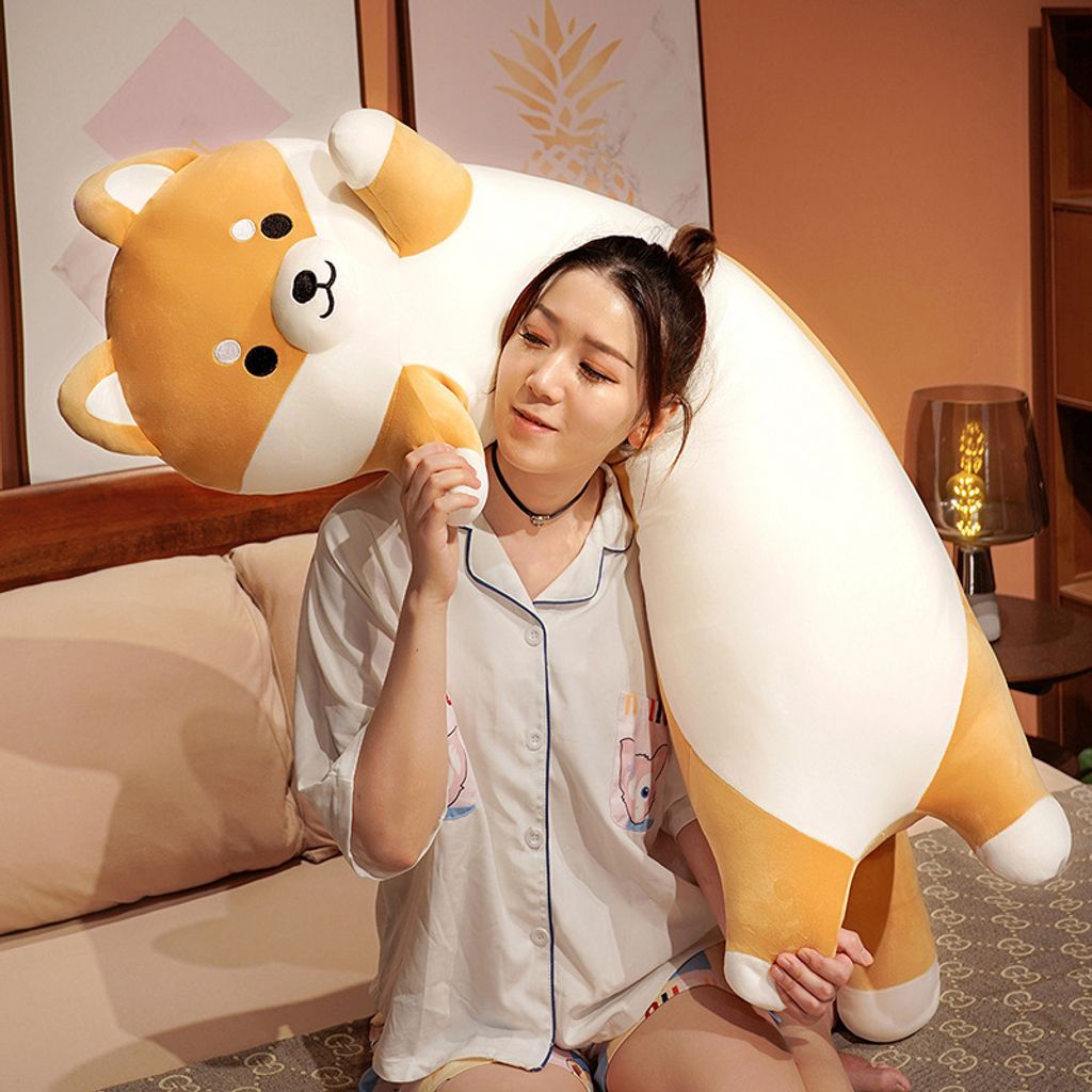 Shiba Inu long plush pillow