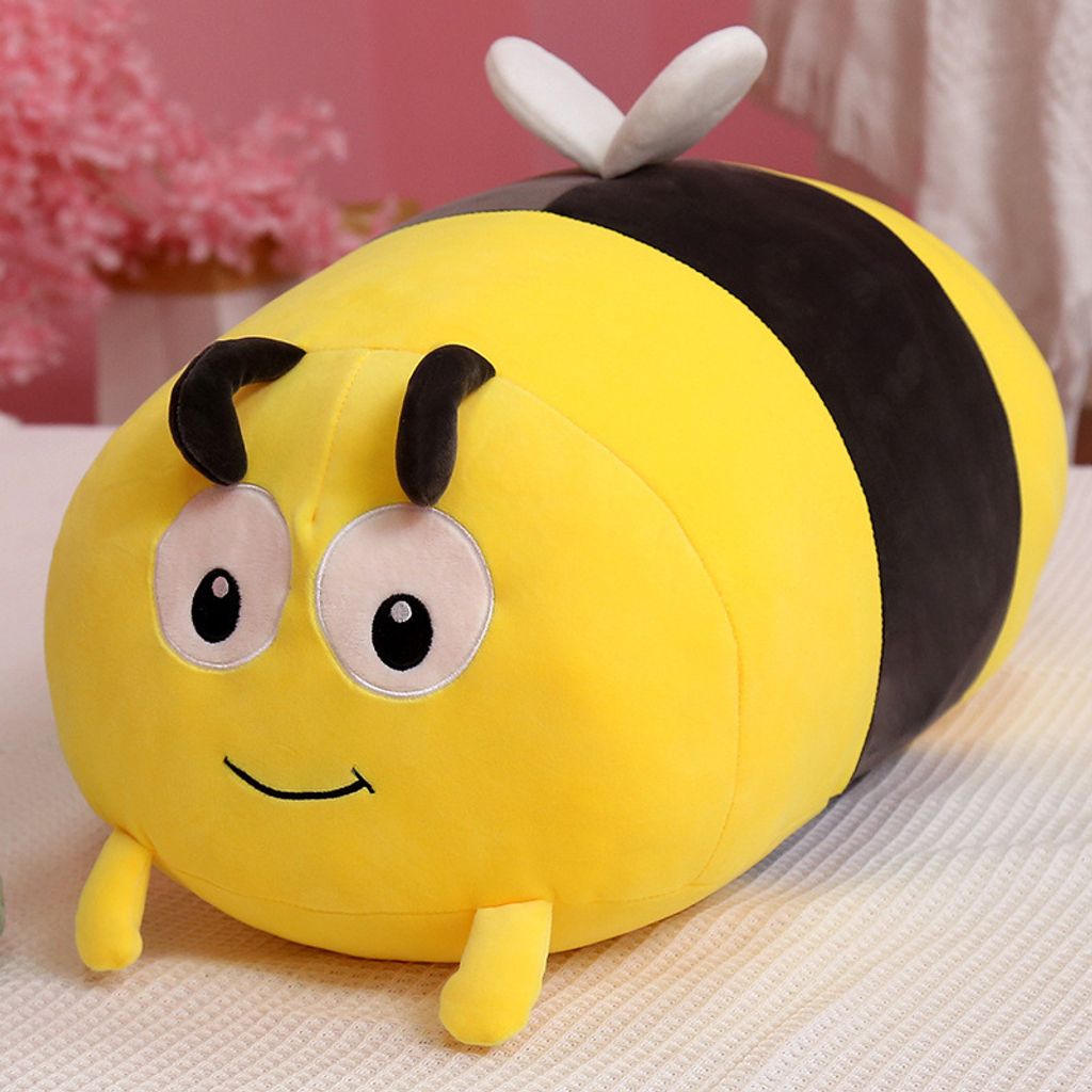 Yellow bee plush pillow
