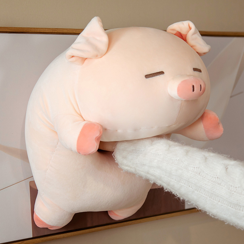 Cute bobo pig plush pillow for hugging and lounging