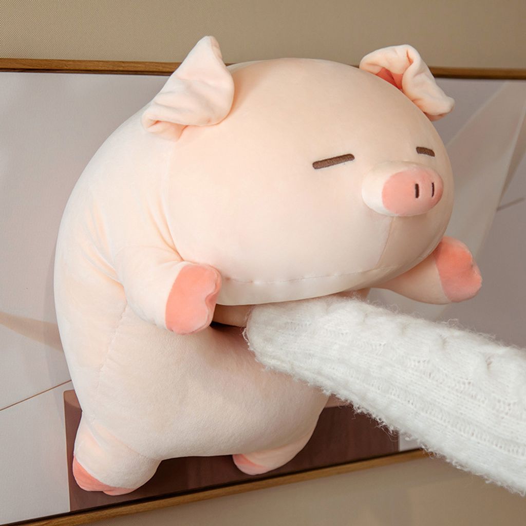 Cute bobo pig plush pillow for hugging and lounging