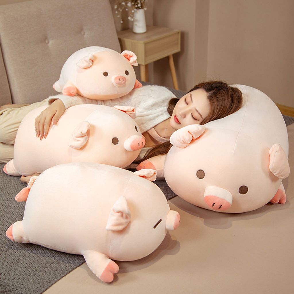 Cute bobo pig plush pillow for hugging and sleeping