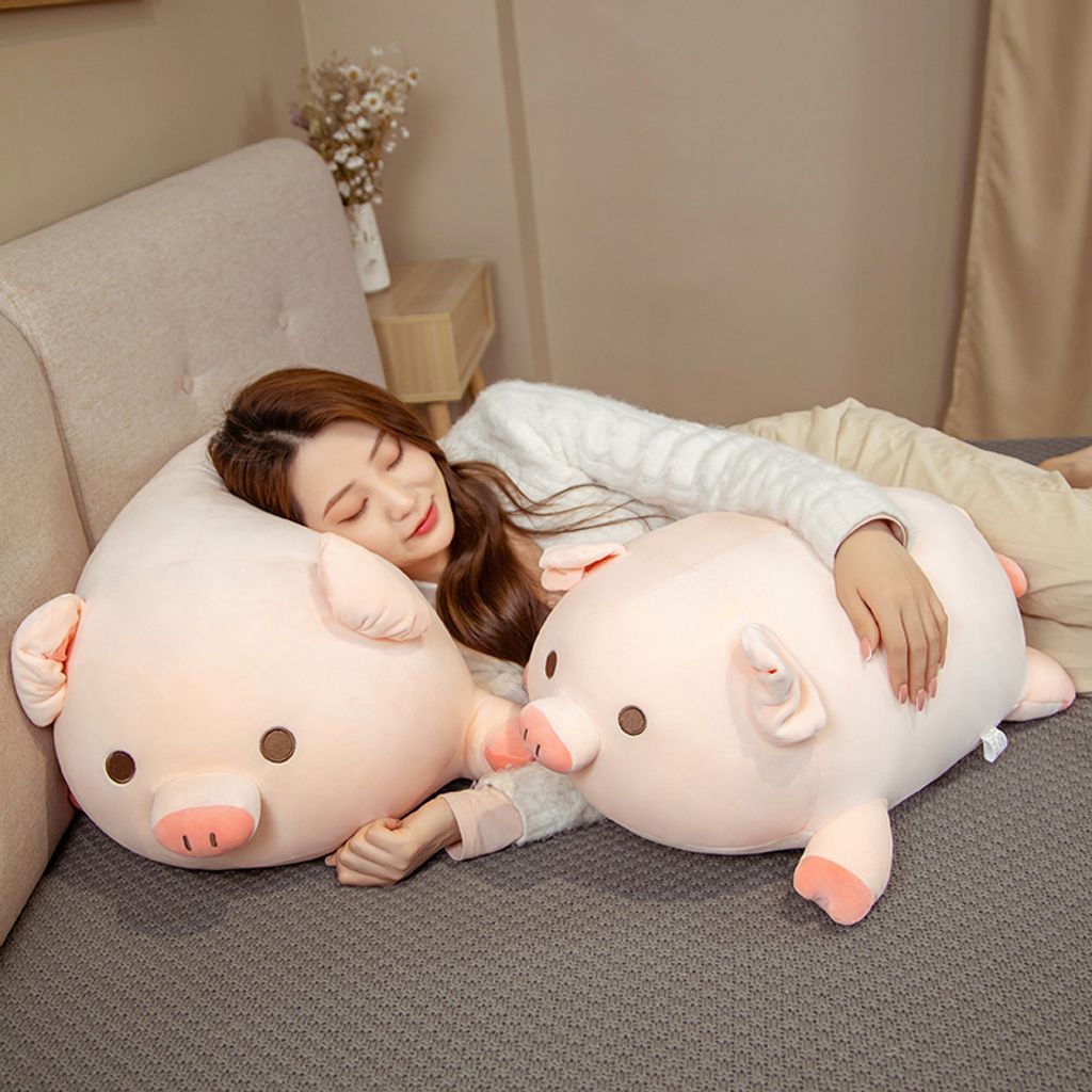 Cute bobo pig plush pillow for hugging and sleeping
