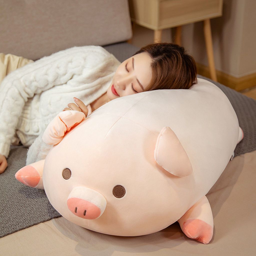 Cute bobo pig plush pillow for hugging and sleeping