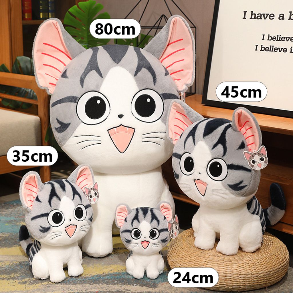 Chi’s Sweet Adventure cat plush toy size comparison 24cm 35cm 45cm 80cm