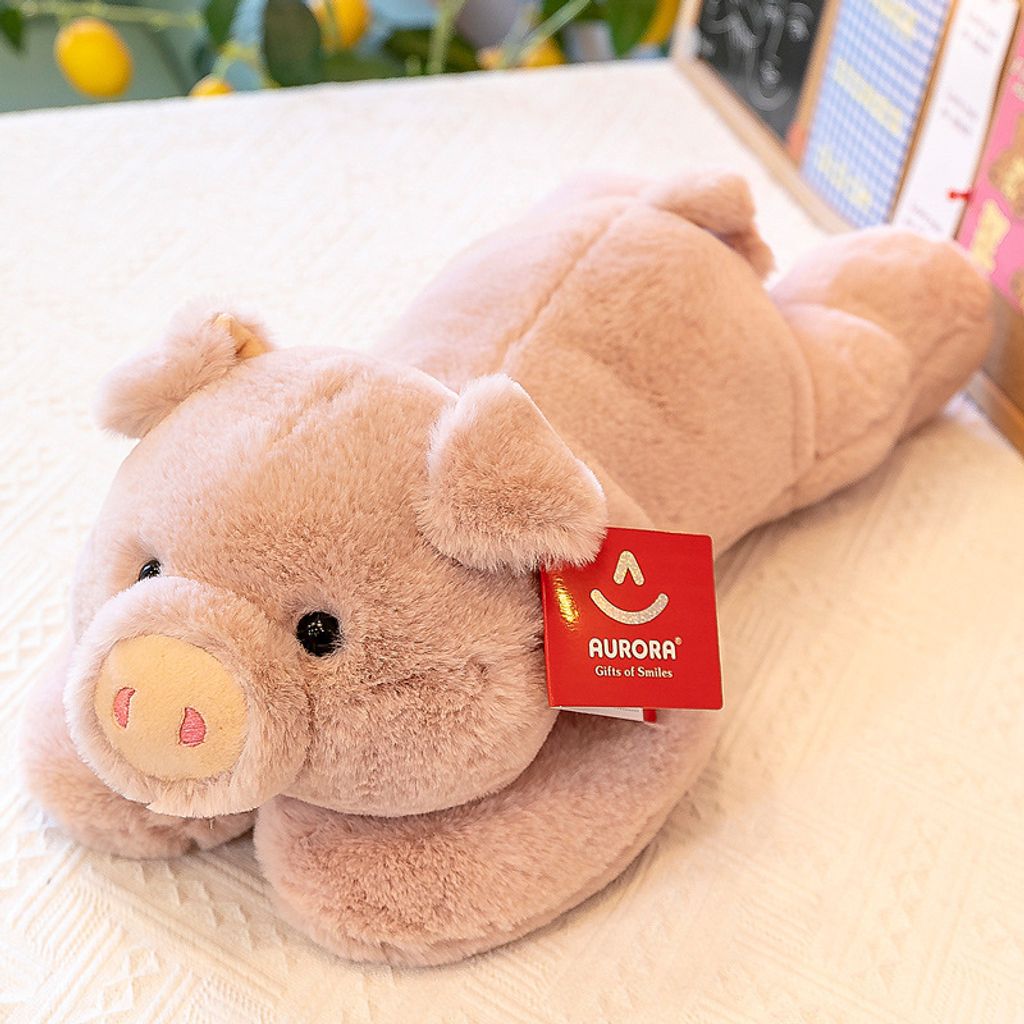 Pig lying plush toy