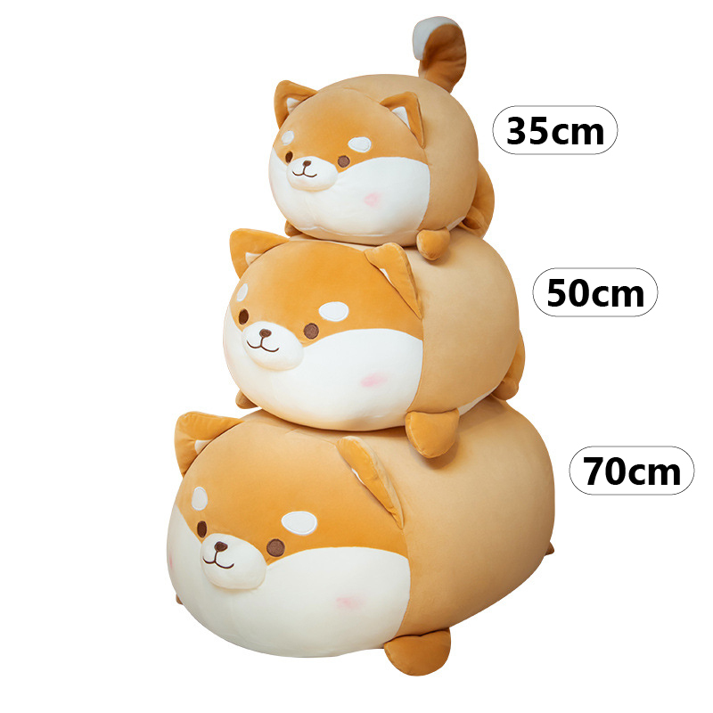 Shiba Inu plush pillow size comparison 35cm 50cm 70cm