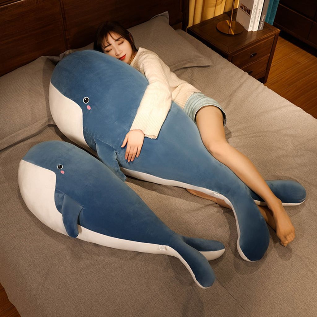 Cute whale plush pillow for hugging and sleeping
