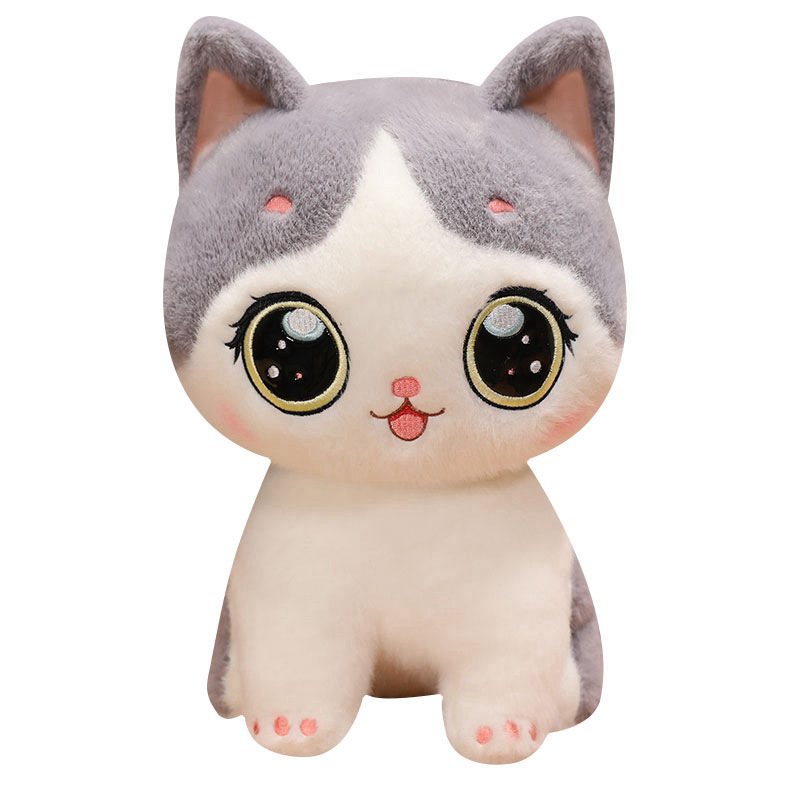 Duoduo Cat plush toy on white background